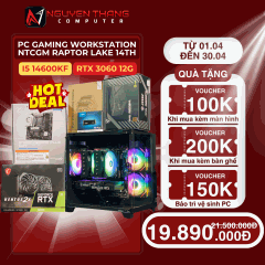 PC GAMING NTCGM RAPTOR LAKE 14TH ( B760 - I5 14600KF - 32G - 500G NVME - RTX 3060 12G )
