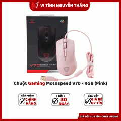 Chuột Gaming Motospeed V70 - RGB (Pink)