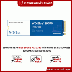   SSD Wd Sn570 Blue 500GB M.2 2280 Pcie Nvme 3X4 (3500Mb/S -2300Mb/S) Wds500G3B0C