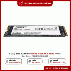 Ổ cứng SSD PATRIOT 512GB P300 M.2 2280 NVMe Gen 3x4 - P300P512GM28