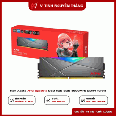 Ram Adata XPG Spectrix D50 RGB 8GB 3600MHz DDR4 (Grey)