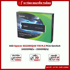SSD Apacer AS2280Q4X 1TB M.2 PCIe Gen4x4 (4500MB/s – 2500MB/s)