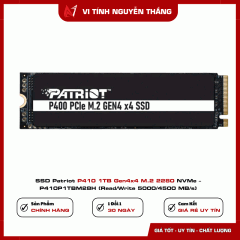 SSD Patriot P410 1TB Gen4x4 M.2 2280 NVMe – P410P1TBM28H (Read/Write 5000/4500 MB/s)