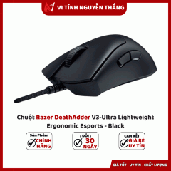 Chuột Razer DeathAdder V3-Ultra Lightweight Ergonomic Esports - Black