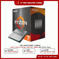 CPU AMD RYZEN 7 5800X (Am4, Upto 4.70 Ghz, 8C/16T, 32Mb) Box Chính Hãng