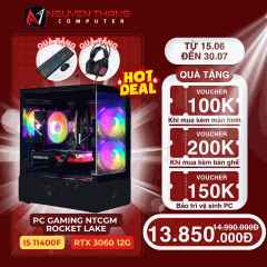 PC GAMING NTCGM ROCKET LAKE (H510 - 11400F - RAM 16GB - SSD 256GB - RTX 3060 12GB)