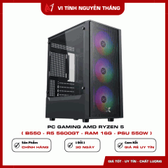 PC GAMING AMD RYZEN 5 ( B550 - R5 5600GT - RAM 16G - PSU 550W )