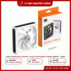 FAN XIGMATEK INFINITY PRO 8 REVERSE ARGB WHITE - XUÔI