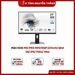 Màn hình MSI PRO MP273QP (27Inch/ Qhd 2K/ IPS/ 75Hz/ 1Ms)