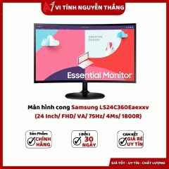 Màn hình cong Samsung LS24C360Eaexxv (24 Inch/ FHD/ VA/ 75Hz/ 4Ms/ 1800R)