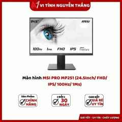 Màn hình MSI PRO MP251 (24.5Inch/ FHD/ IPS/ 100Hz/ 1Ms)