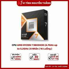 CPU AMD RYZEN 7 9800X3D (4.7GHz up to 5.2GHz | 8 Nhân | 16 Luồng )