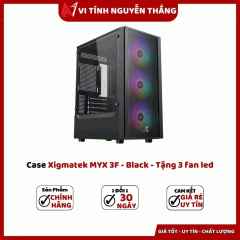 Case Xigmatek MYX 3F - Black - Tặng 3 fan led