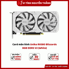 Card màn hình Unika RX580 Blizzards 8GB DDR5 V2 (White)