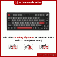 Bàn phím cơ không dây Dareu EK75 PRO AL RGB - Switch Cloud (Black - Red)