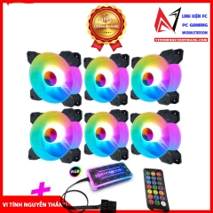 Bộ Fan Case Coolmoon Y1 RGB - Kit 5 Fan + Kèm Hub + Remote