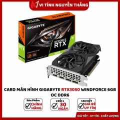 Card màn hình GIGABYTE RTX3050 Windforce 6GB OC DDR6