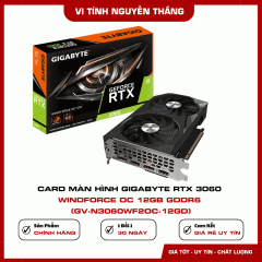 Card màn hình Gigabyte RTX 3060 WINDFORCE OC 12GB GDDR6 (GV-N3060WF2OC-12GD)
