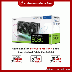 Card màn hình PNY GeForce RTX™ 5080 Overclocked Triple Fan DLSS 4