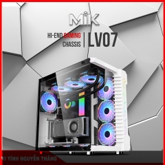 Case Mik Lv07 RGB Kính Cường Lực - White New