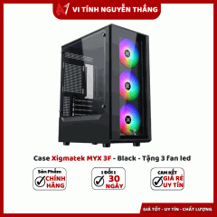 Case Xigmatek MYX 3F - Black - Tặng 3 fan led