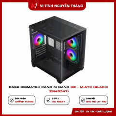 Case Xigmatek Pano M Nano 3IF - M-ATX (Black) (Tặng 3 Fan) (EN49347)