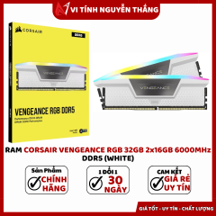 Ram CORSAIR Vengeance RGB 32GB 2X16GB 6000Mhz DDR5 (WHITE)