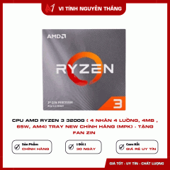 CPU AMD Ryzen 3 3200G ( 4 Nhân 4 Luồng, 4MB , 65W, AM4) Tray New Chính Hãng (MPK) - Tặng Fan Zin 
