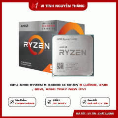 CPU AMD Ryzen 5 3400G (4 Nhân 8 Luồng, 4MB , 65W, AM4) Tray New (FV)