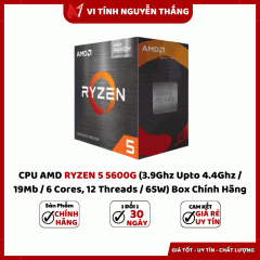 CPU AMD RYZEN 5 5600G (3.9Ghz Upto 4.4Ghz / 19Mb / 6 Cores, 12 Threads / 65W) Box Chính Hãng