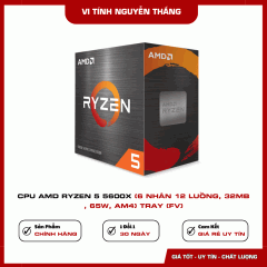 CPU AMD Ryzen 5 5600X (6 Nhân 12 Luồng, 32MB , 65W, AM4) Tray (FV)