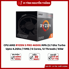 CPU AMD RYZEN 5 PRO 4650G MPk (3.7 Ghz Turbo Upto 4.2Ghz / 11Mb / 6 Cores, 12 Threads / 65W / Socket