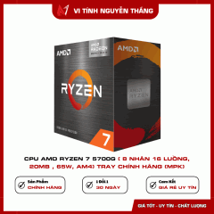 CPU AMD Ryzen 7 5700G ( 8 Nhân 16 Luồng, 20MB , 65W, AM4) Tray Chính Hãng (MPK)