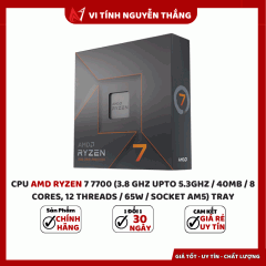 CPU AMD RYZEN 7 7700 (3.8 GHZ UPTO 5.3GHZ / 40MB / 8 CORES, 12 THREADS / 65W / SOCKET AM5) TRAY