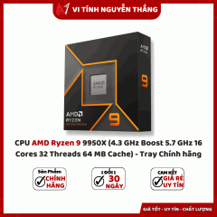 CPU AMD Ryzen 9 9950X (4.3 GHz Boost 5.7 GHz 16 Cores 32 Threads 64 MB Cache) - Tray Chính hãng