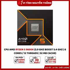 CPU AMD RYZEN 5 9600X 3.9 Ghz Boost 5.4 Ghz, 6 Cores, 12 Threads, 32 Mb Cache