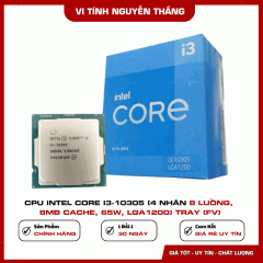 CPU Intel Core i3-10305 (4 Nhân 8 Luồng, 8MB Cache, 65W, LGA1200) Tray (FV)