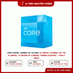 CPU INTEL CORE I3-12100 (3.3Ghz Turbo Up To 4.3Ghz, 4 Nhân 8 Luồng,12Mb Cache) - Tray New 