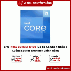 CPU INTEL CORE I3-13100 (Up To 4.5 Ghz 4 Nhân 8 Luồng Socket 1700) Box Chính Hãng