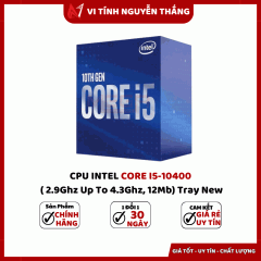 CPU INTEL CORE I5-10400 ( 2.9Ghz Up To 4.3Ghz, 12Mb) Tray New