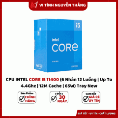 CPU INTEL CORE I5 11400 (6 Nhân 12 Luồng | Up To 4.4Ghz | 12M Cache | 65W) Tray New
