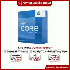 CPU INTEL CORE I5-13400F(10 Cores 16 Threads 20Mb Up To 4.6Ghz) Tray New