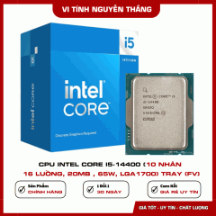 CPU Intel Core i5-14400 (10 Nhân 16 Luồng, 20MB , 65W, LGA1700) Tray (FV)