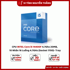 CPU INTEL Core i5 14400F 4.7Ghz 20MB, 10 Nhân 16 Luồng 4.7GHz (Socket 1700)- Tray