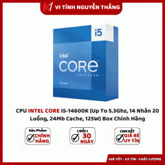 CPU INTEL CORE I5-14600K (Up To 5.3Ghz, 14 Nhân 20 Luồng, 24Mb Cache, 125W) Box Chính Hãng