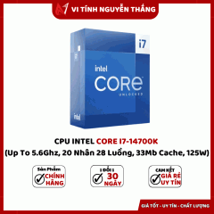 CPU INTEL CORE I7-14700K (Up To 5.6Ghz, 20 Nhân 28 Luồng, 33Mb Cache, 125W)