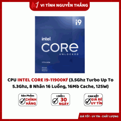 CPU INTEL CORE I9-11900Kf (3.5Ghz Turbo Up To 5.3Ghz, 8 Nhân 16 Luồng, 16Mb Cache, 125W) - Tray New 
