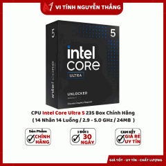 CPU Intel Core Ultra 5 235 Box Chính Hãng ( 14 Nhân 14 Luồng / 2.9 - 5.0 GHz / 24MB  )