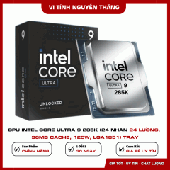 CPU Intel Core Ultra 9 285K (24 Nhân 24 Luồng, 36MB Cache, 125W, LGA1851) Tray