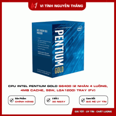 CPU Intel Pentium Gold G6400 (2 Nhân 4 Luồng, 4MB Cache, 58W, LGA1200) Tray (FV)